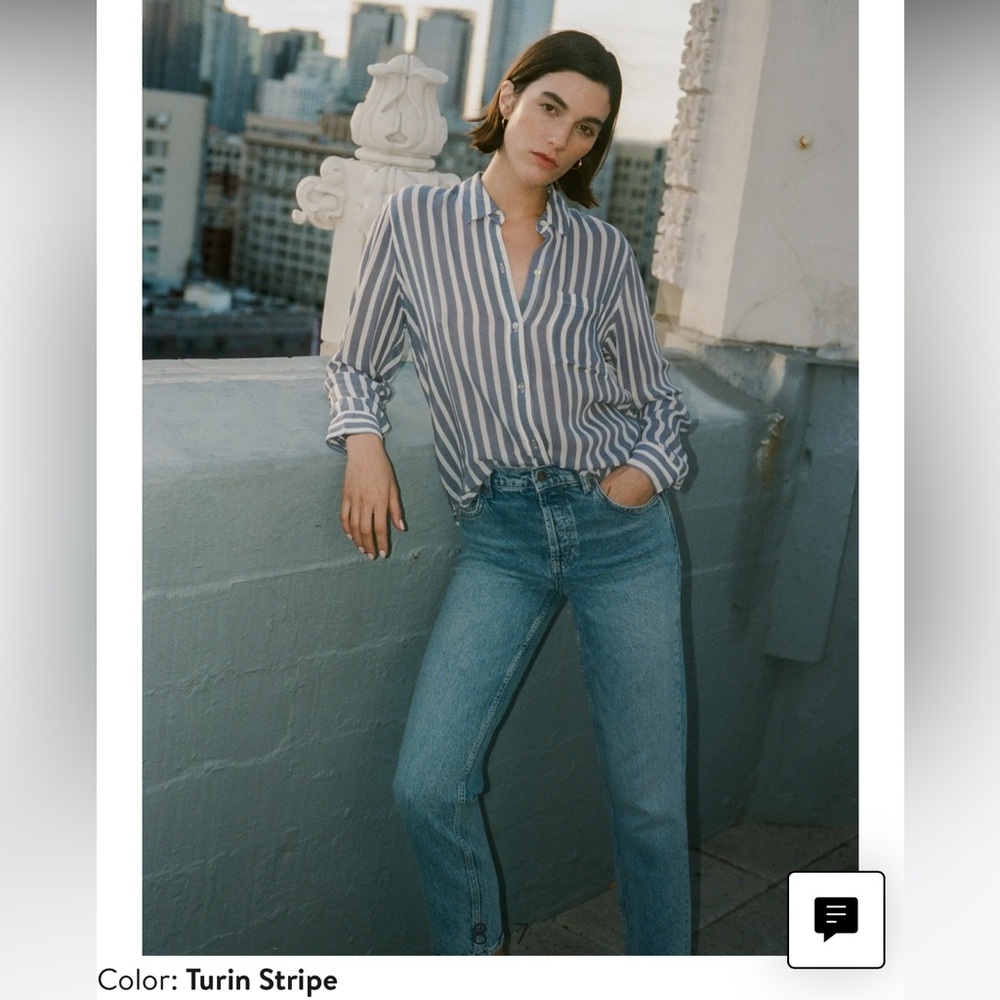 Rails Turin stripe long sleeve blouse